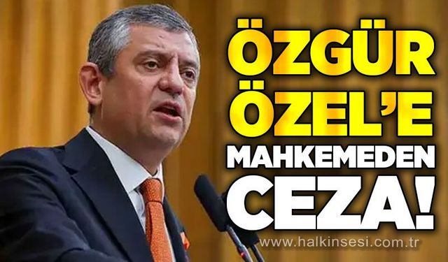 Mahkeme kararını verdi: Özgür Özel'e ceza!