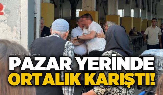 Pazar yerinde kavga: Vatandaşlar müdahale etti!