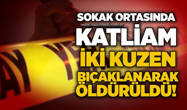 Sokak ortasında katliam: İki kuzen bıçaklanarak öldürüldü!