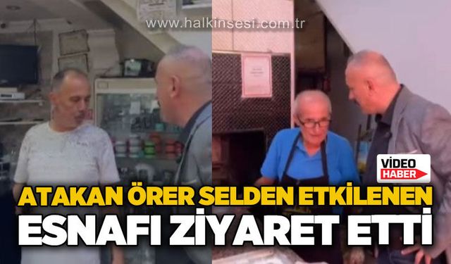 MHP Kilimli İlçe Başkanı Atakan Örer’den yağıştan etkilenen esnafa ziyaret