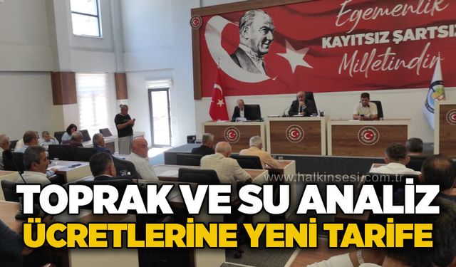 Toprak ve su analiz ücretlerine yeni tarife