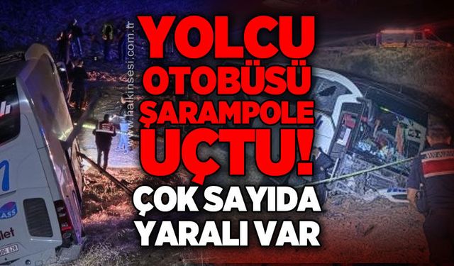 Yolcu otobüsü şarampole uçtu: 24 yaralı