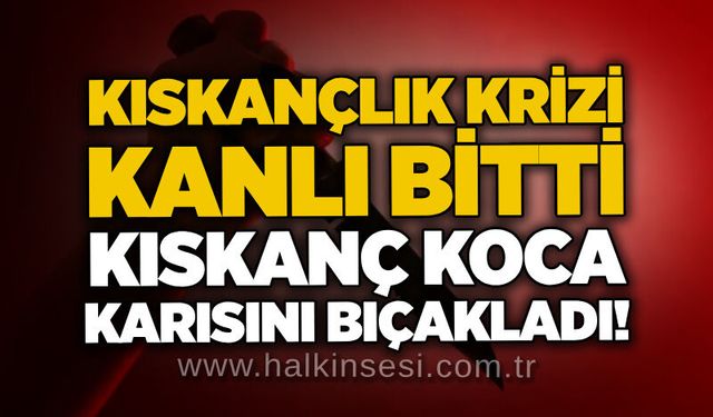 Kıskançlık krizi kanlı bitti: Kıskanç koca karısını bıçakladı!
