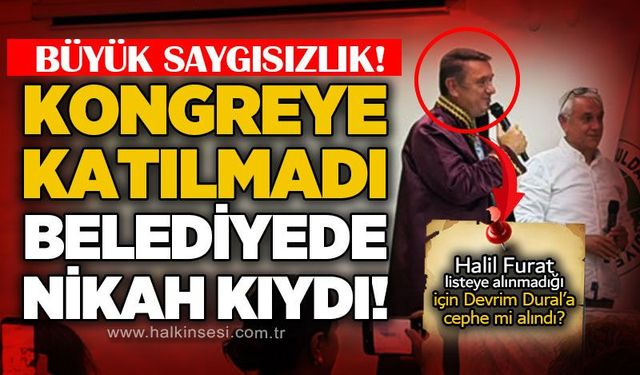 Tahsin Erdem, Yeni Parti kongresine katılmadı akşam vakti nikah kıydı!