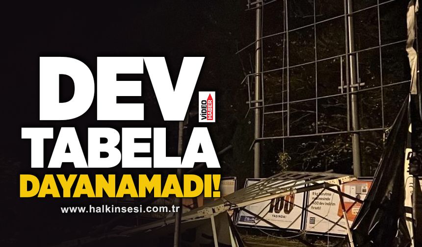 Dev tabela dayanamadı!