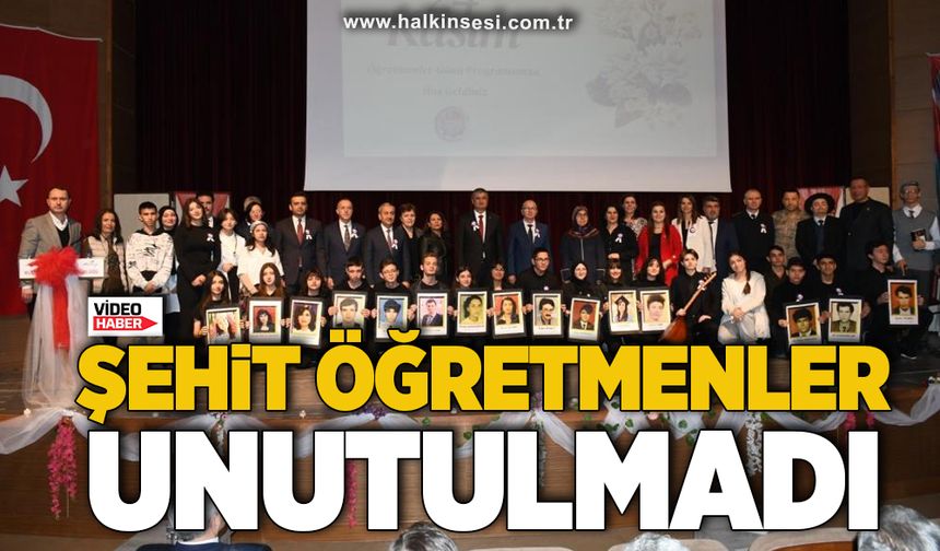 Lise öğrencileri şehit öğretmenleri unutmadı