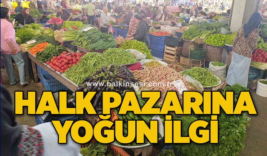 Halk pazarına yoğun ilgi