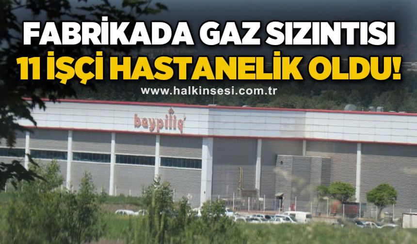 Fabrikada gaz sızıntısı: 11 işçi hastanelik oldu