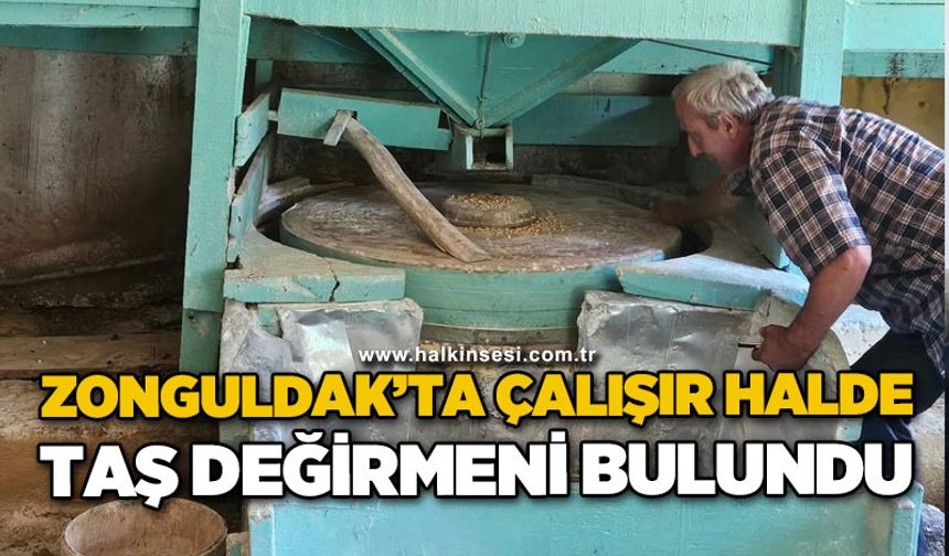 Zonguldak'ta çalışır halde taş değirmeni bulundu