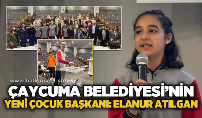 Çaycuma Belediyesi'nin yeni Çocuk Başkanı Elanur Atılgan