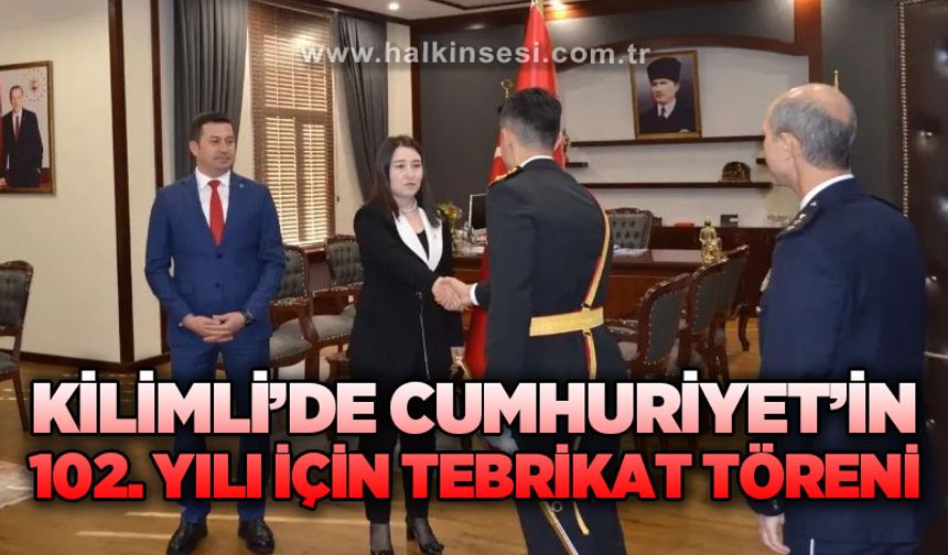 Kilimli’de Cumhuriyet’in 102. yılı için tebrikat töreni