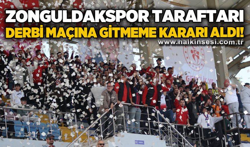 Zonguldakspor taraftarı derbi maçına gitmeme kararı aldı!