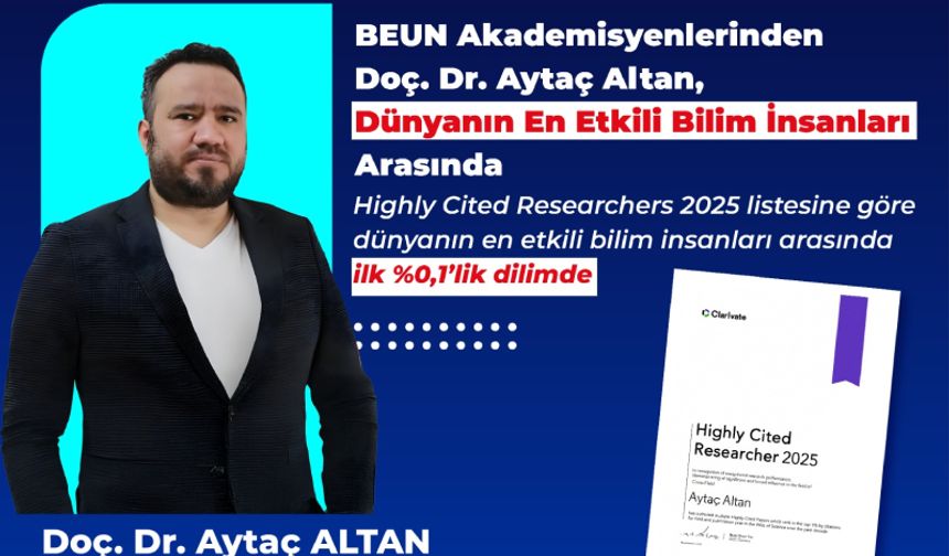 Doç. Dr. Aytaç Altan, Dünyanın en etkili bilim insanları arasında