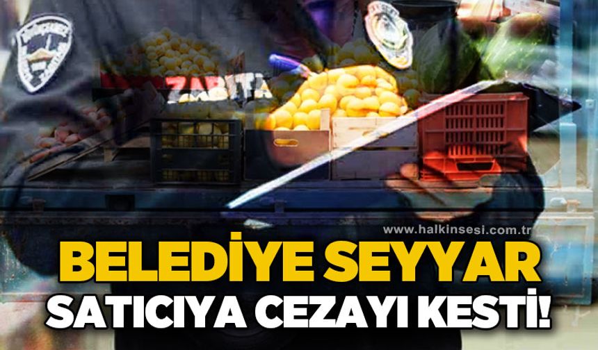 Belediye seyyar satıcıya cezayı kesti!