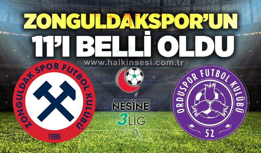 Zonguldakspor’un 11’i belli oldu….