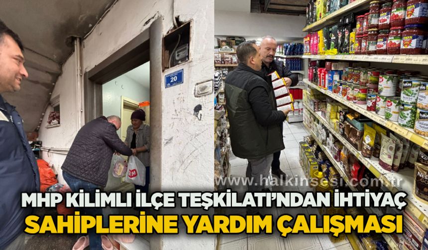 MHP Kilimli İlçe Teşkilatı’ndan ihtiyaç sahiplerine yardım çalışması