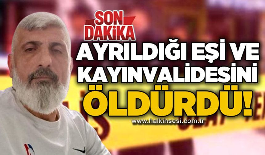 Ayrıldığı eşini ve kayınvalidesini öldürdü!
