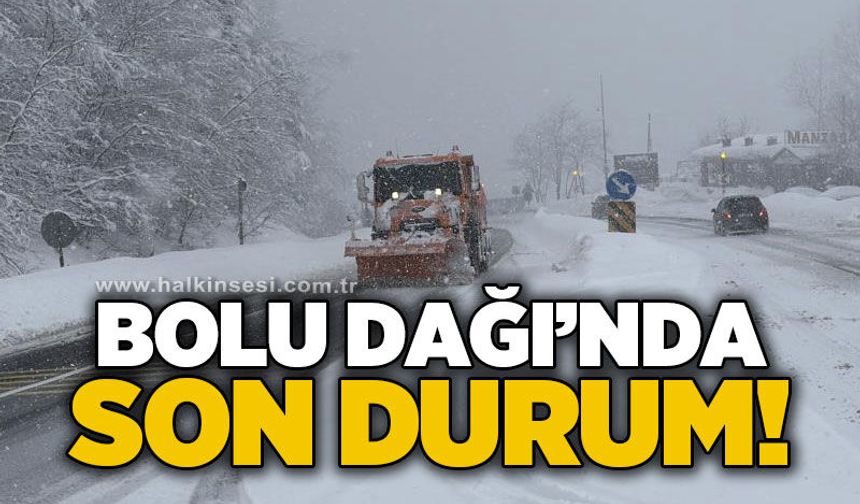 Bolu Dağı’nda yoğun kar yağışı