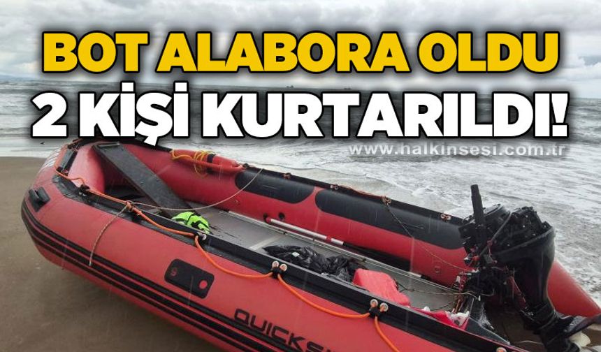 Bot alabora oldu: 2 kişi kurtarıldı