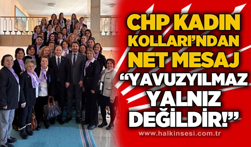 CHP Kadın Kolları'ndan net mesaj: Yavuzyılmaz yalnız değildir