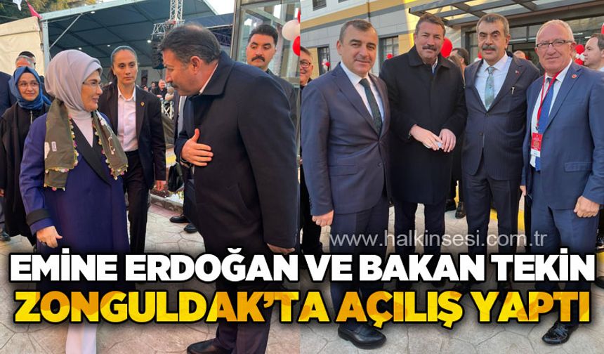 Emine Erdoğan ve Bakan Yusuf Tekin Zonguldak'ta açılışa katıldı