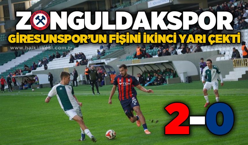 Zonguldakspor, Giresunspor’un fişini ikinci yarıda çekti 2-0