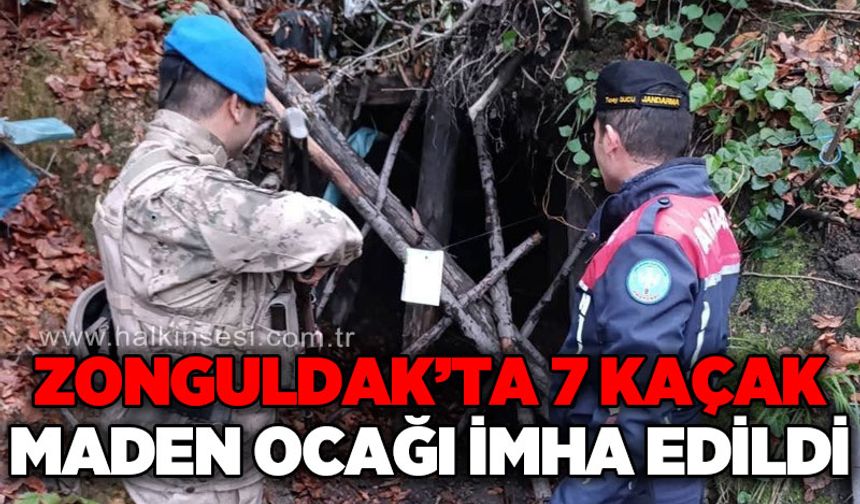 Zonguldak’ta 7 kaçak maden ocağı imha edildi