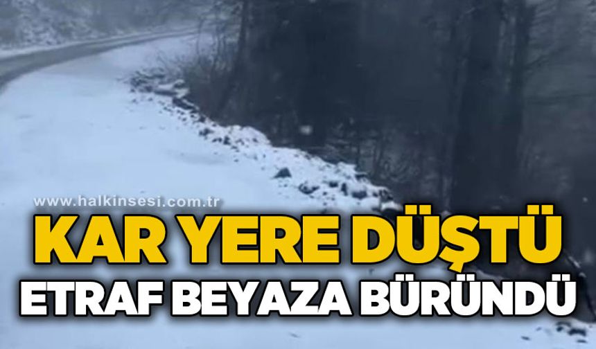 Kar yere düştü: Etraf beyaza büründü