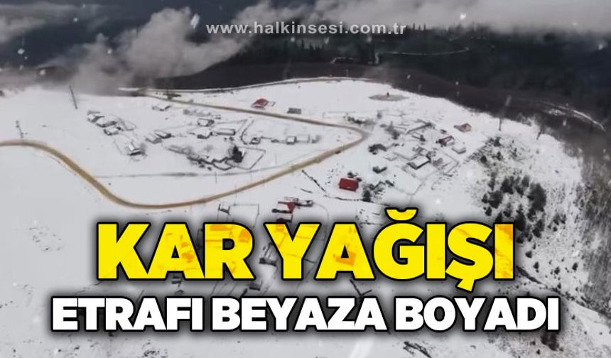 Yüksek kesimler karla kaplandı