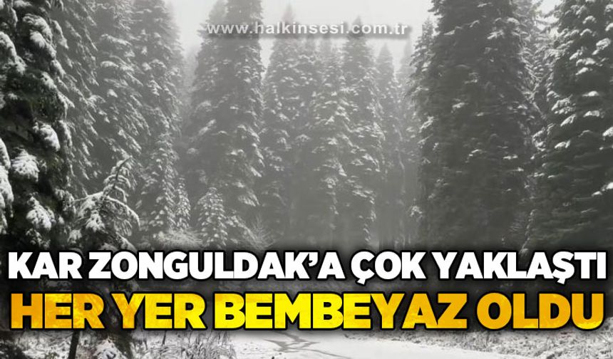 Kar Zonguldak'a çok yaklaştı: Her yer bembeyaz oldu