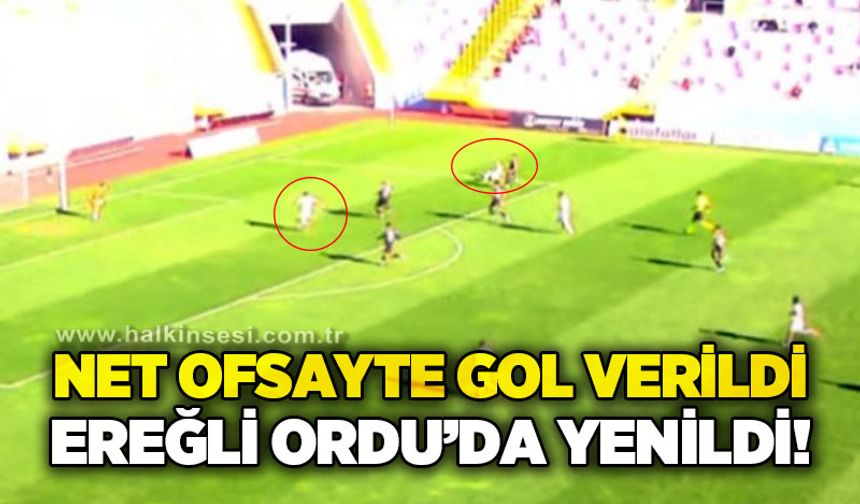 Net ofsayte gol verildi, Ereğli Ordu'da yenildi!