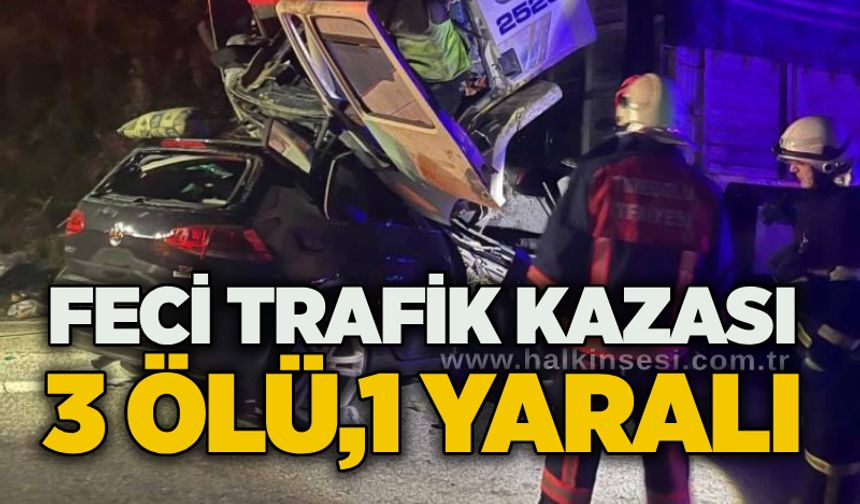 Feci trafik kazası: 3 ölü 1 yaralı