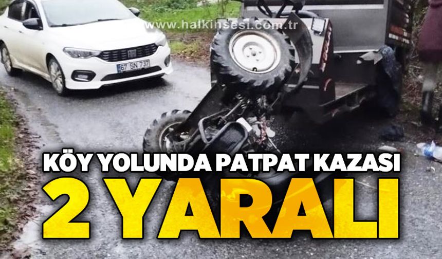 Köy yolunda pat pat kazası: 2 yaralı