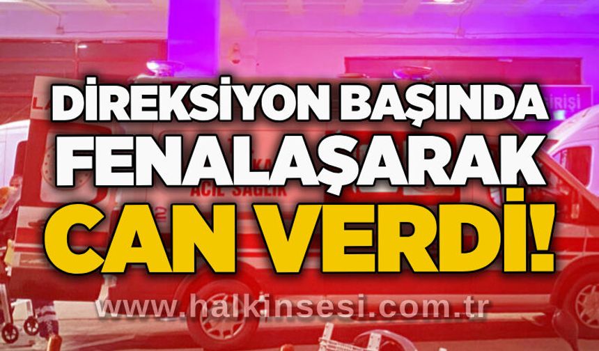 Direksiyon başında fenalaşarak can verdi!