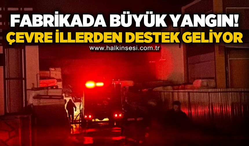 Fabrikada büyük yangın: Çevre illerden destek geliyor
