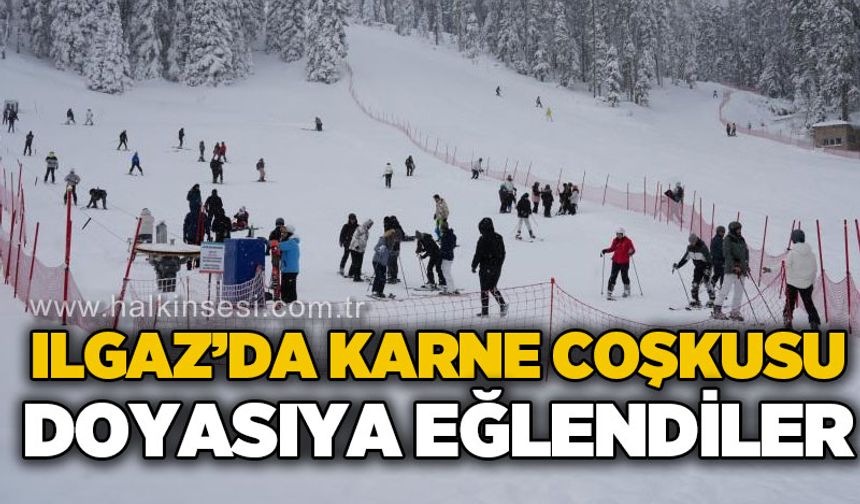 Ilgaz Dağı'nda karne coşkusu: Doyasıya eğlendiler