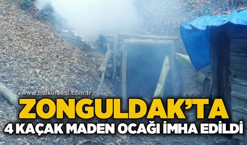 Zonguldak'ta 4 kaçak maden ocağı imha edildi