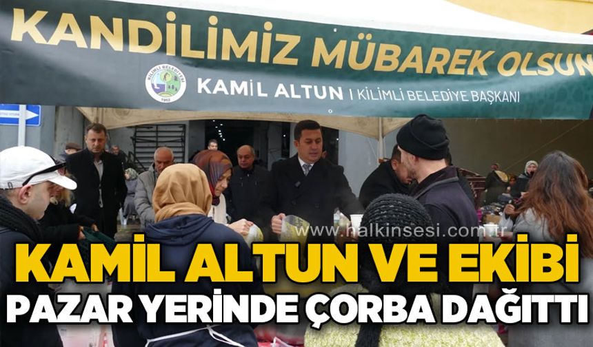 Kamil Altun ve ekibi pazar yerinde çorba dağıttı