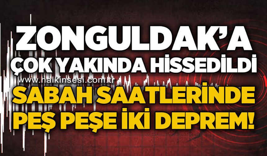 Zonguldak'ın komşusunda hissedildi: Sabah saatlerinde peş peşe iki deprem