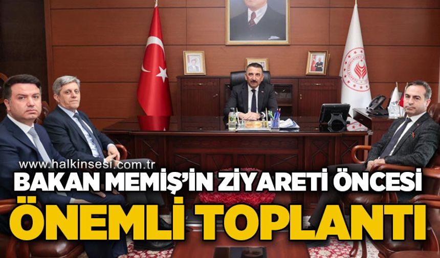 Bakan Kemal Memiş'in Zonguldak ziyareti öncesi önemli toplantı