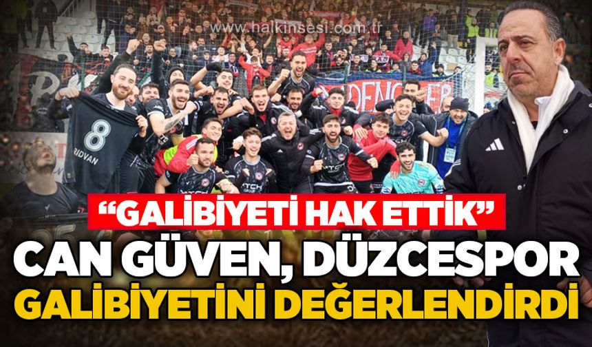 Can Güven, Düzcespor galibiyetini değerlendirdi: Galibiyeti hak ettik!