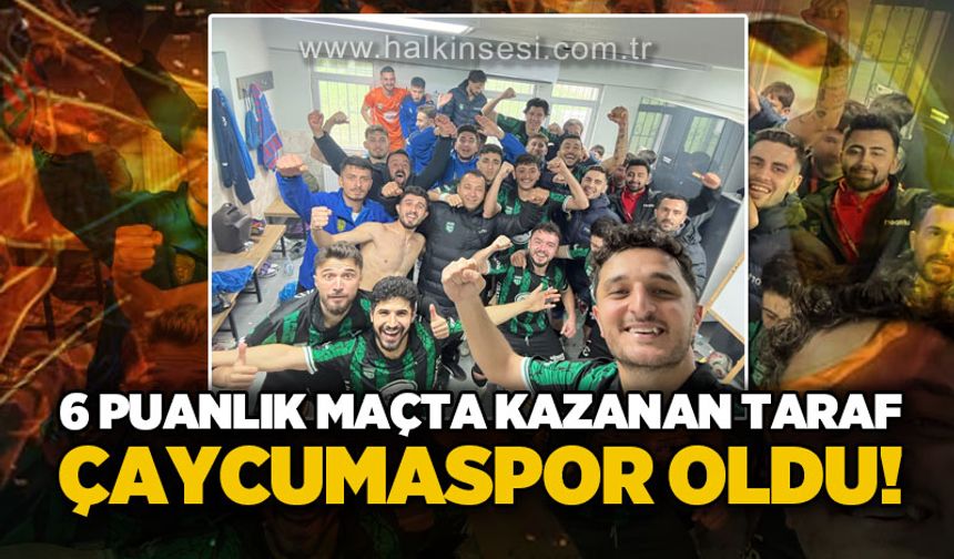 6 puanlık maçta kazanan taraf Çaycumaspor oldu