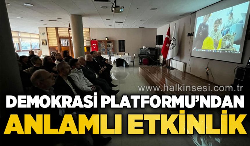 Demokrasi Platformu'ndan anlamlı etkinlik