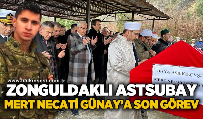 Zonguldaklı Astsubay Mert Necati Günay son yolculuğuna uğurlandı