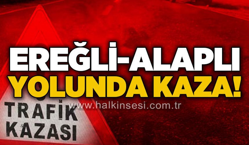 Ereğli-Alaplı yolunda kırmızı ışık kazası: 1 yaralı