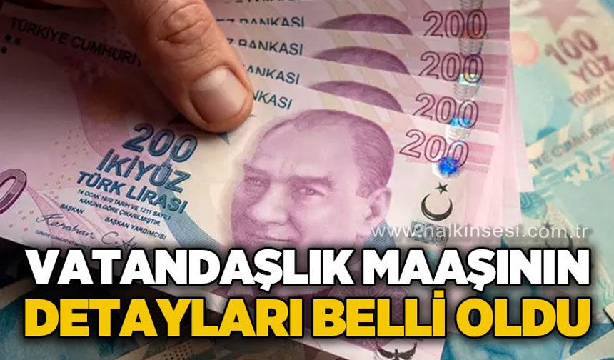 Vatandaşlık Maaşı'nın detayları belli oldu