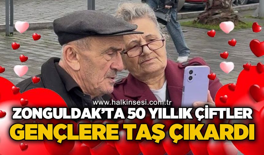 Zonguldak’ta 50 yıllık evli çiftler gençlere taş çıkardı