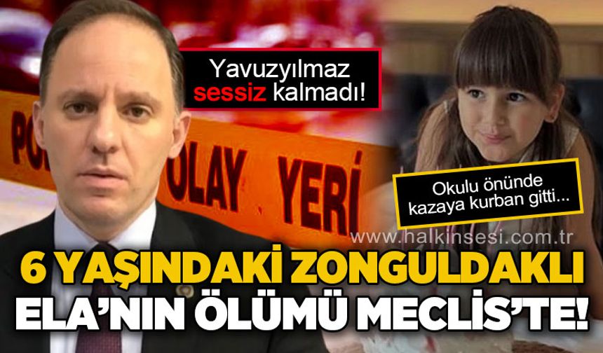 Deniz Yavuzyılmaz 6 yaşındaki Zonguldaklı Ela'nın ölümünü meclise taşıdı!