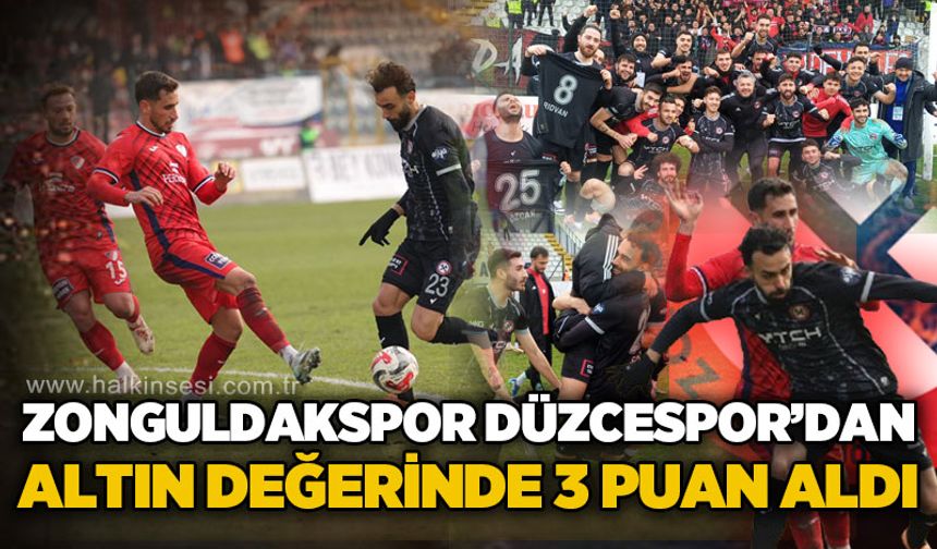 Zonguldakspor Düzcespor'dan altın değerinde 3 puan aldı