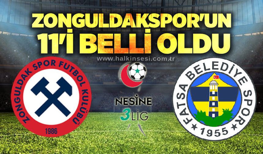 Zonguldakspor'un 11'i belli oldu...